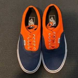 Navy Blue & Orange Era Vans